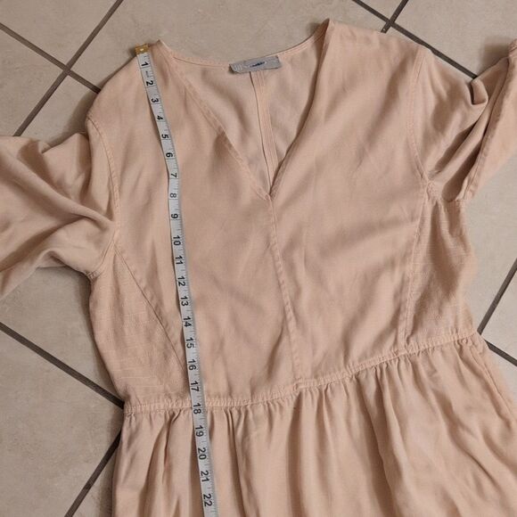 Everlane Tencel The Puff Sleeve Dress Cream Beige White Size M - Picture 9 of 12